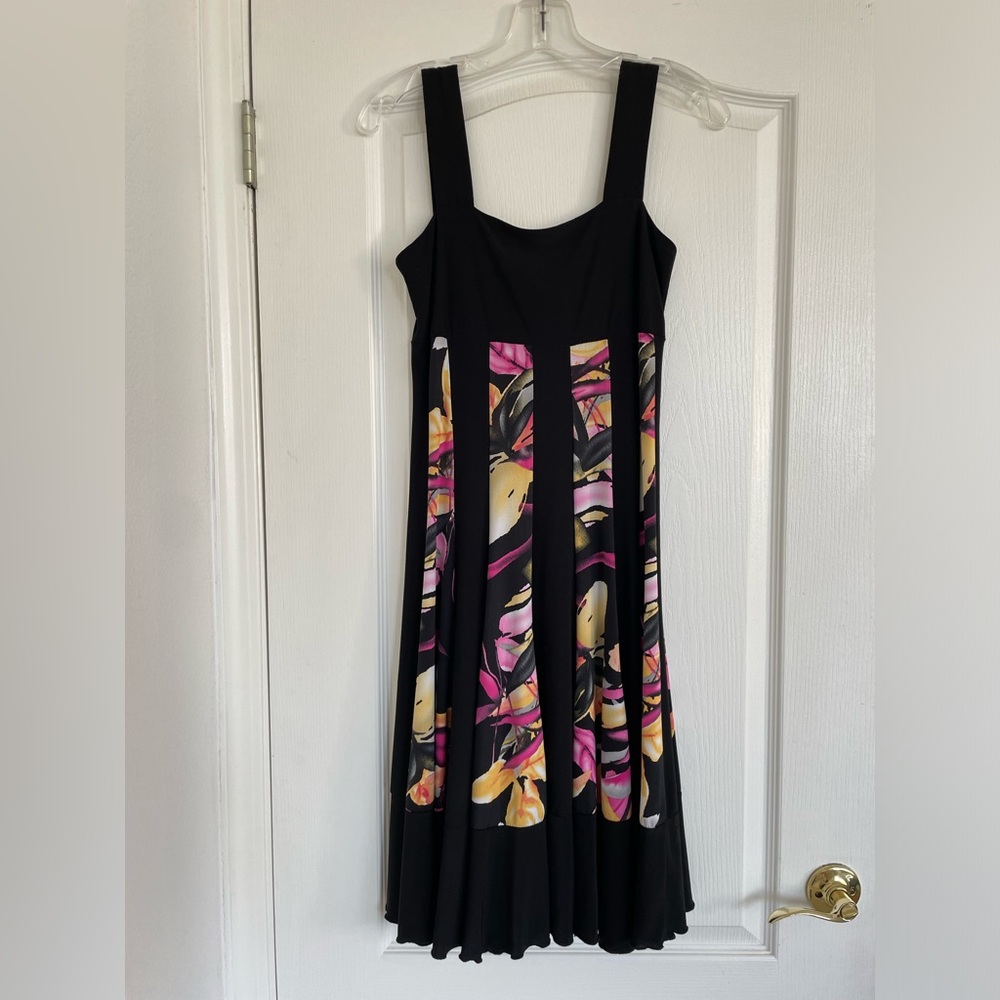 Essex Vintage Y2K Flowy Mini Dress - Black Multicolor